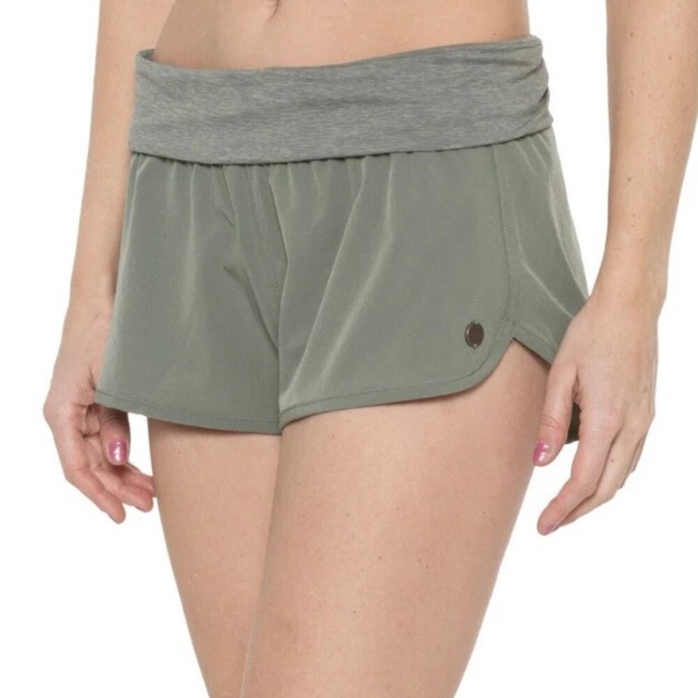 🎉LAST CALL🎉 Prana Sunriver Shorts Unlined Green Folded High Waist XS